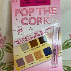 Too Faced Pop The Cork LIMITED EDITION Lip Injection Max Plump & Palette-NEW!